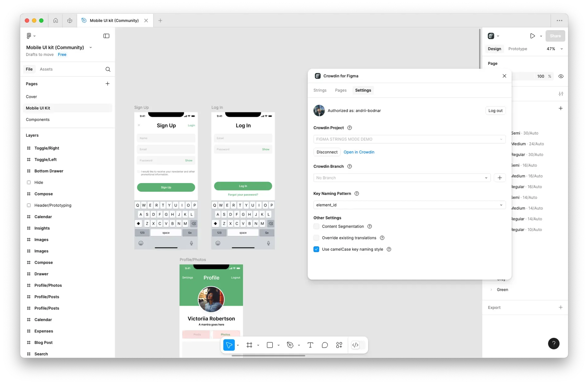 Crowdin plugin for Figma